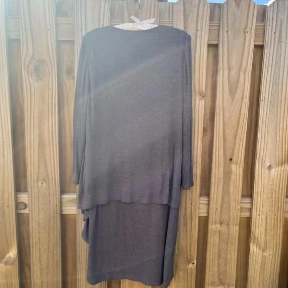 R&M Richards Knit Sweater/Jacket Dress Brown 18W - Picture 8 of 8
